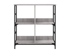Domopure grey bookcase 78.5x33x82 cm engineered wood JCGQ33726