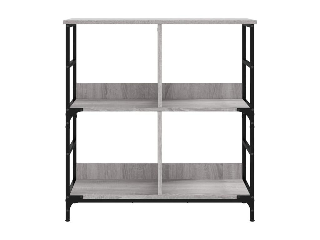 Domopure grey bookcase 78.5x33x82 cm engineered wood JCGQ33726