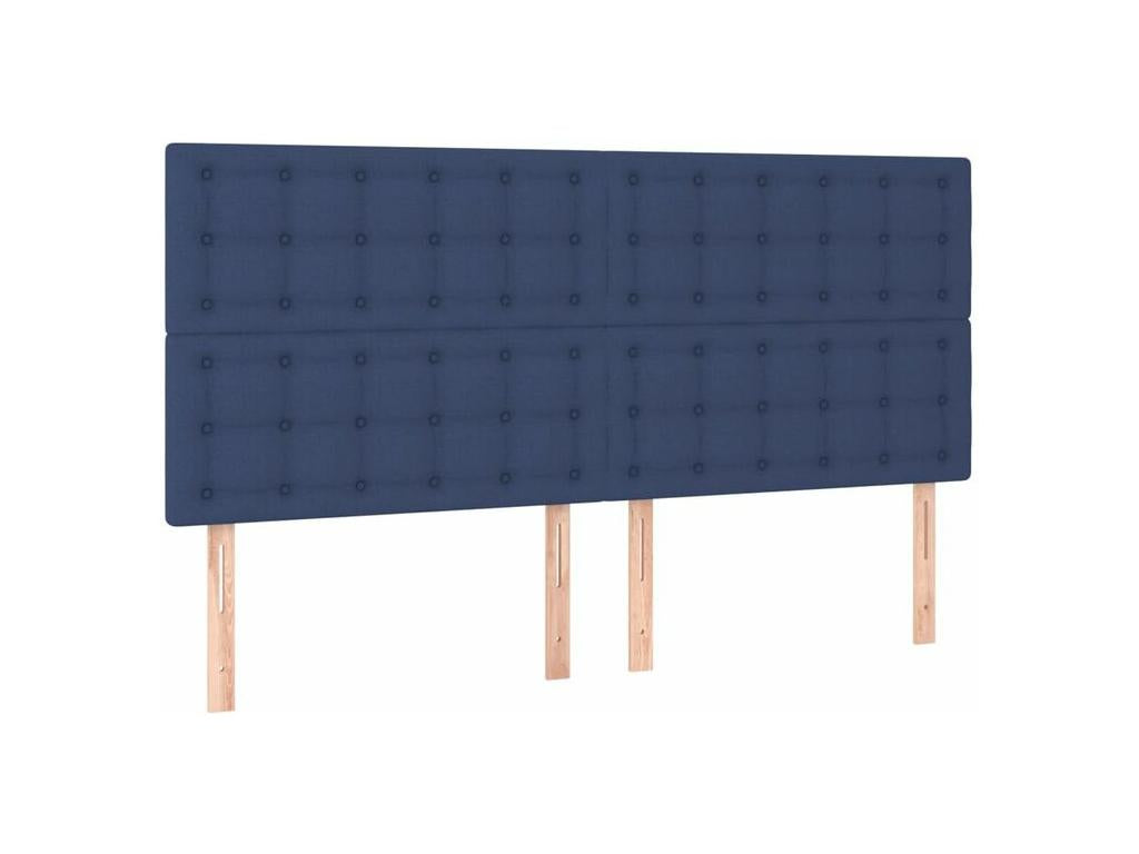 Chicyla bed base with mattress, blue, 200x200 cm, fabric, LHCB72248