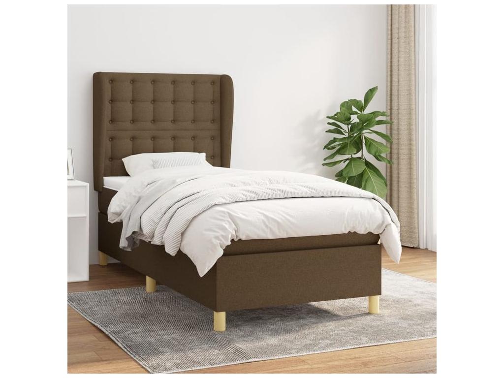 Decohaute bed base with dark brown mattress 90x200 PNGK20336