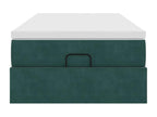 Ottoman bed frame with dark green 90x200 cm velvet mattress KXGN59382