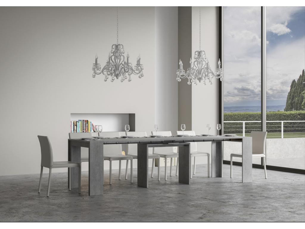 Decohaute Extendable Wooden Console Table - White - Base and Support on Decohaute - 5 Extensions IIXG26162