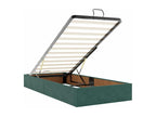Ottoman bed frame with dark green 90x200 cm velvet mattress KXGN59382