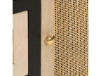 Black sideboard 55x30x76 cm solid mango wood and iron YRFP44169
