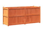 Brown wax planter 150x50x70 cm solid pine wood RUHM74859