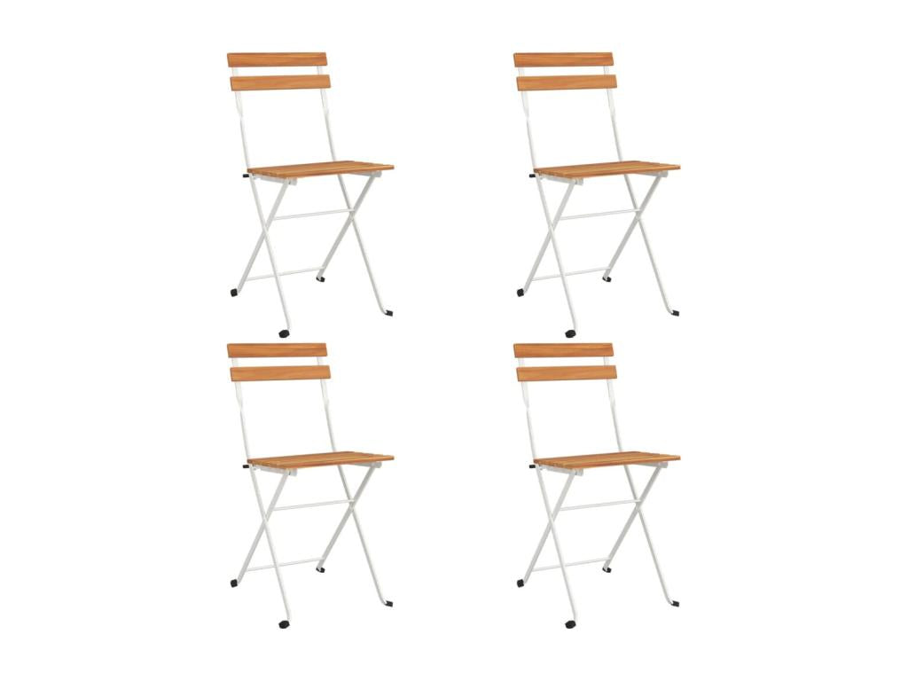 Decohaute 5-piece folding set, solid wood and steel, GOGS77130