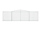 Arched gabion baskets, 2 pcs, 400x50x100-120, galvanized iron, IBNO50005
