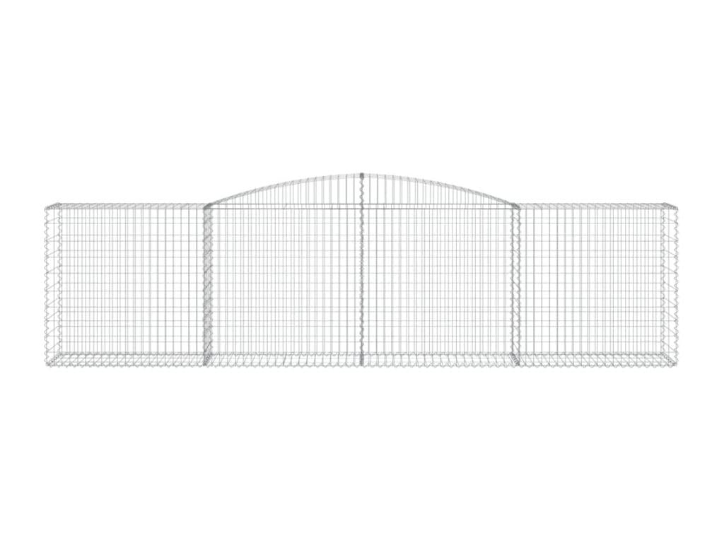 Arched gabion baskets, 2 pcs, 400x50x100-120, galvanized iron, IBNO50005