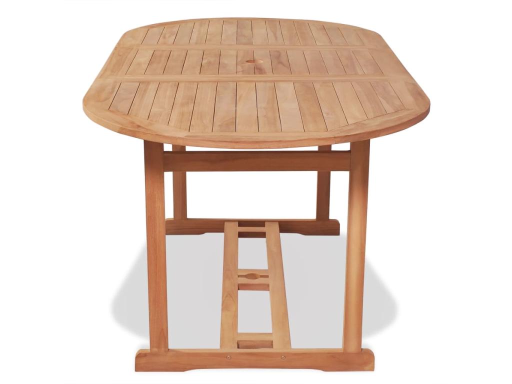 7-piece garden dining set and folding chairs, solid teak KTAY50502