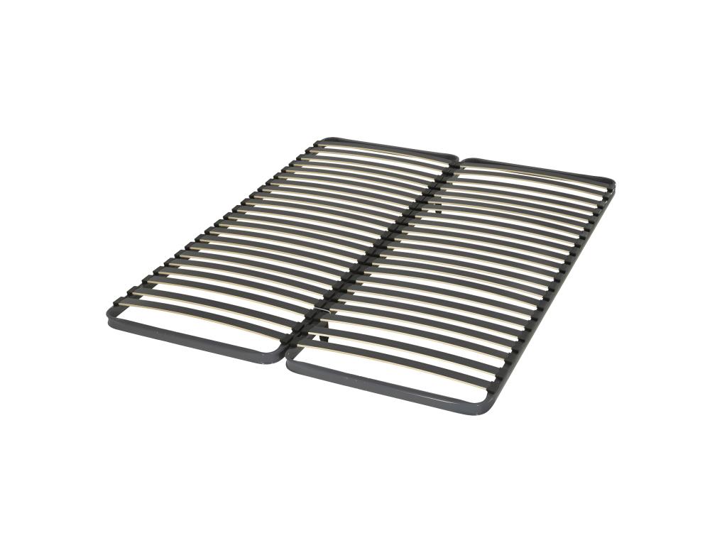 Set of 2 Chicyla FOOV67386 black metal bed bases, 80x200 cm