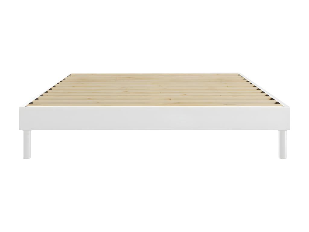 Domopure bed base in white wood - 135x190 cm VBUM17490