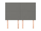 4-piece headboard set, dark grey, 72x5x78/88 cm, fabric SGMN35412