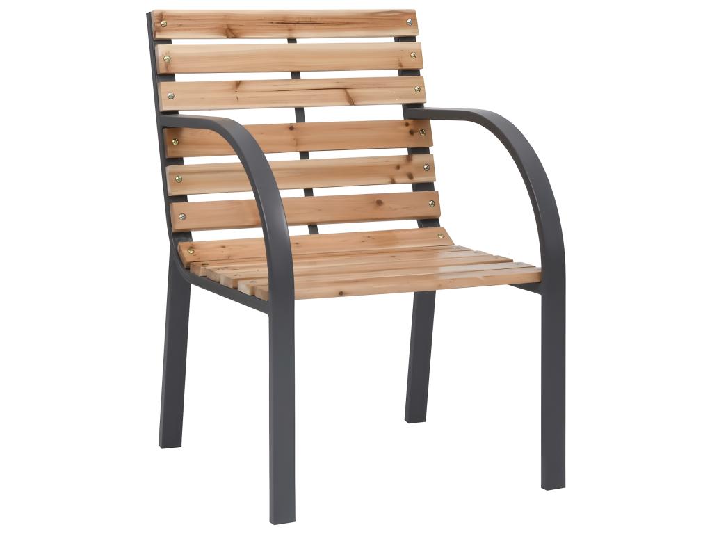 2-piece garden chairs, solid fir wood, AHED34891