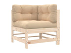 7-piece garden furniture set with cushions, solid wood HVHT27937