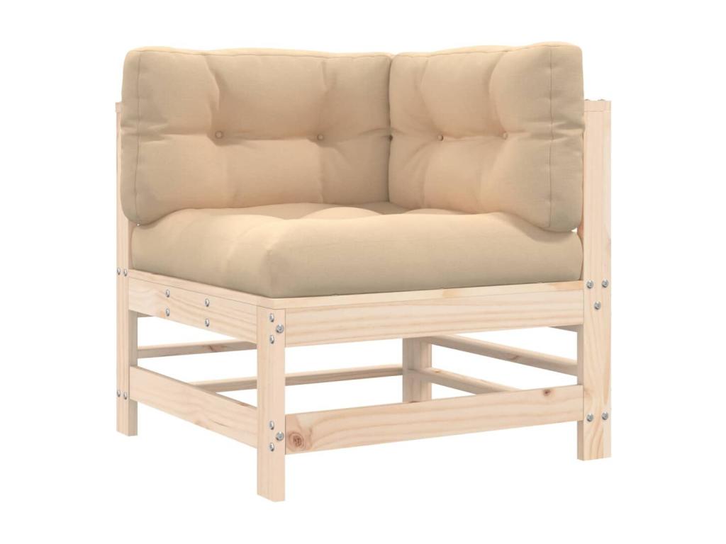 7-piece garden furniture set with cushions, solid wood HVHT27937