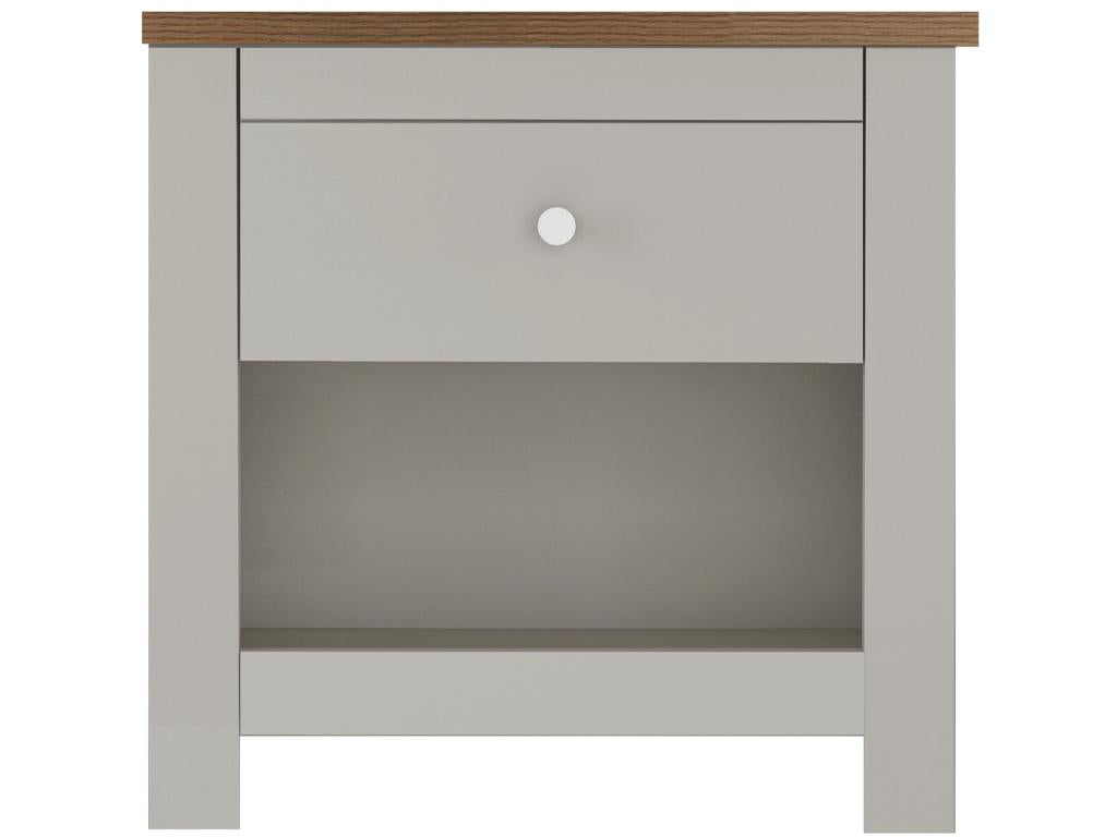 Bedside table with 1 drawer, Cream Oak BCOR75356