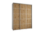 Domopure 4 Sliding Door Wardrobe 235.2/190/60 3 Doors White/Domopure/Silver NPVQ68913