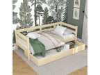 Wooden daybed - with drawer N01 Light Pine 80x200 YJTI38324