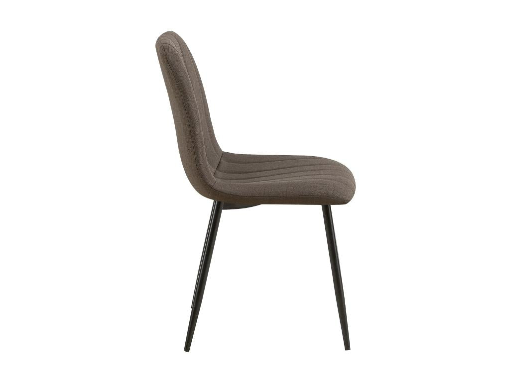 Dining chair - Fabric / Metal - Brown - Dijon KKNO28527
