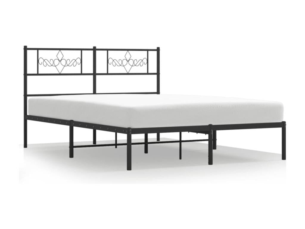Metal bed frame with black headboard 120x190 RHRN83610