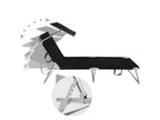 Set of 2 black sun loungers 190x35x28 cm 2208190 FBPT88005