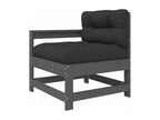 7-piece garden furniture set with grey solid wood cushions JOBS90763