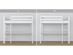 Wooden loft bed - with desk N05 White 90x180 EYTN86201