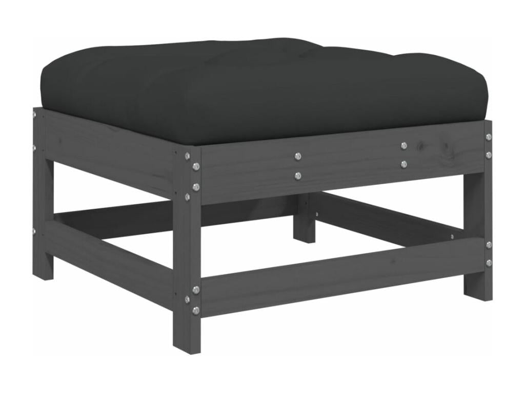 6-piece garden furniture set with grey solid wood cushions LKBZ16889