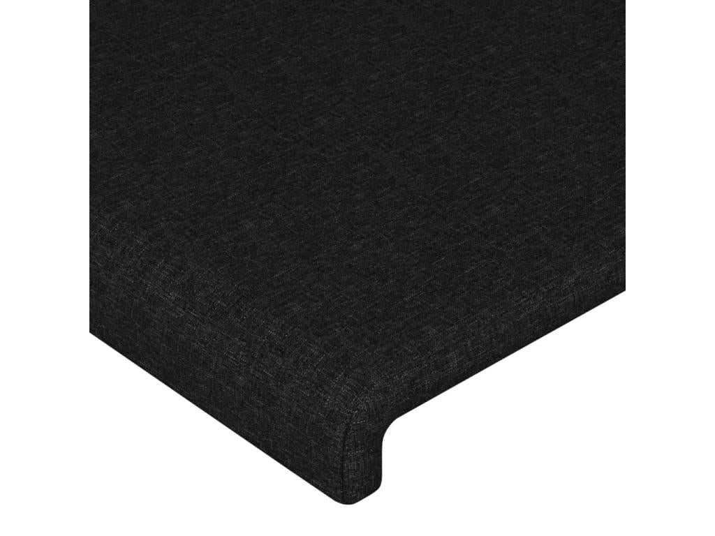 4-piece headboard set, black, 90x5x78/88 cm, fabric, PGGY67508