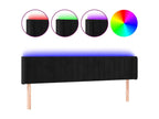 Black LED Headboard 183x16x78/88 cm Velvet ADHN71398