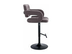 Bar stool - Faux leather / Metal - Brown - Decohaute YJPF95156