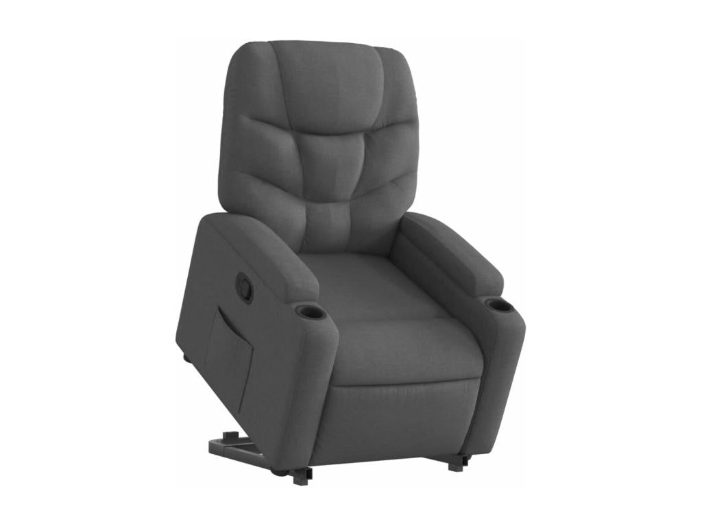 Dark Grey Fabric Reclining Armchair RMTD26756