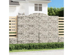 Arched gabion baskets, 2 pieces, 300x50x220/240 cm, galvanized iron CUSG39209