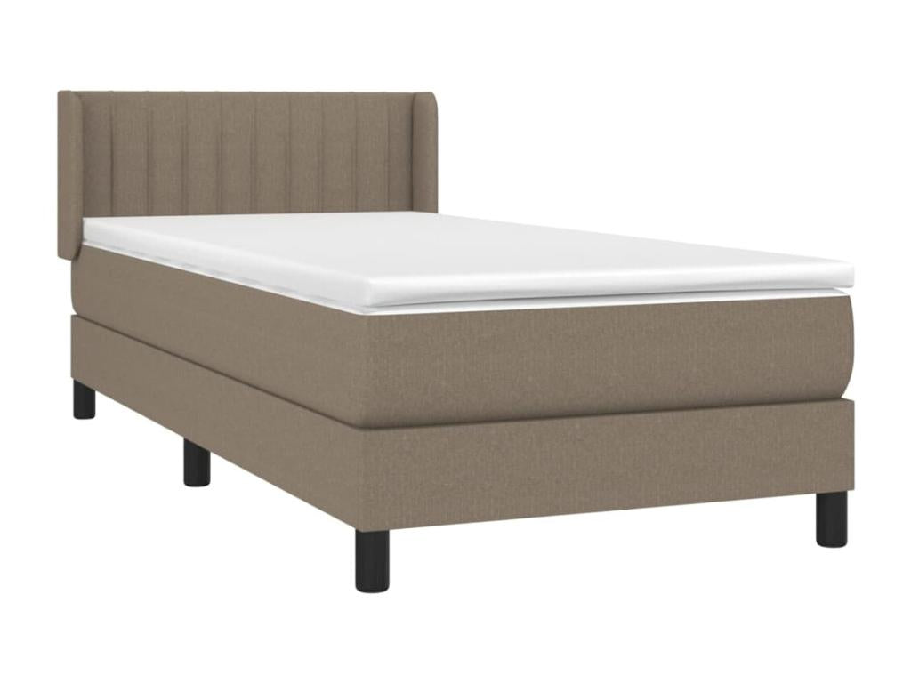 Upholstered bed base with Domopure mattress 90x200 cm Fabric PAOY58126