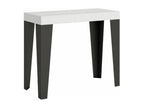 Extendable console table in wood and matte steel, Decohaute - Natural color - Base and support on Decohaute - 5 slim extensions CXIH69452