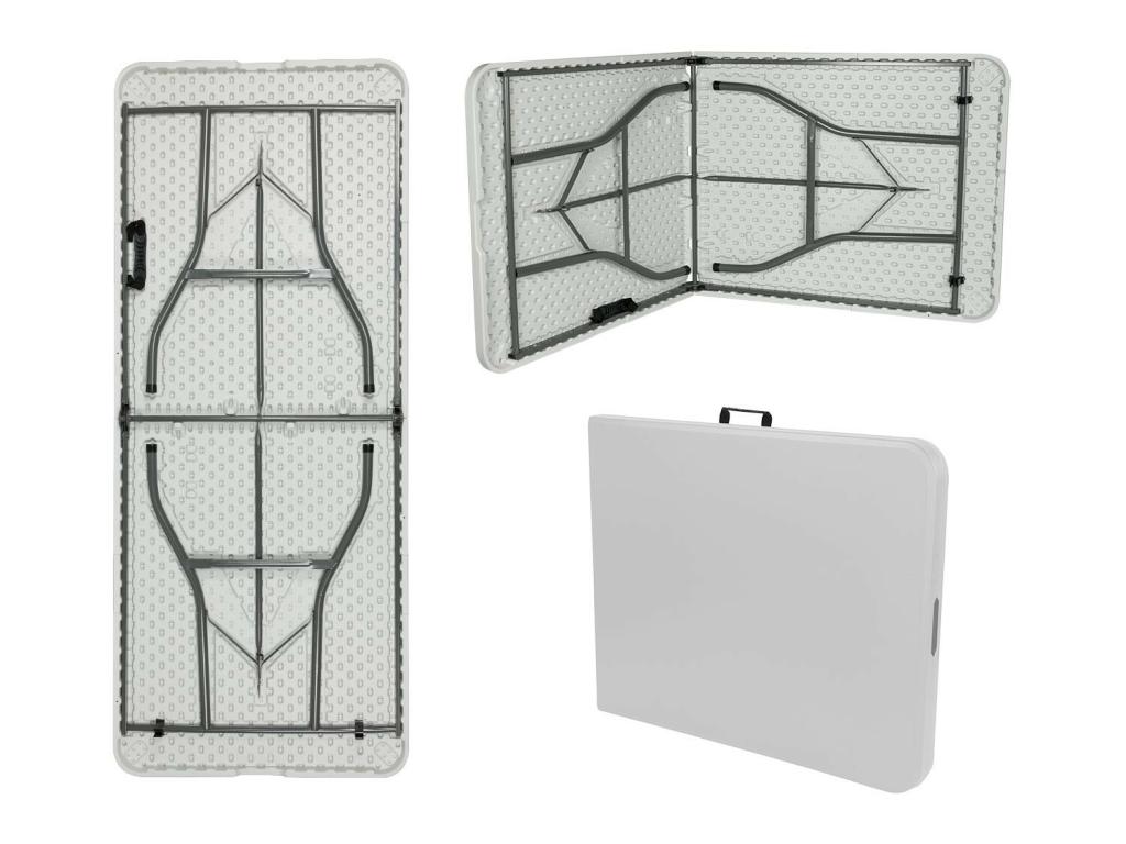 Pack of 2 Folding Tables 240cm Rectangular White Catering 7house MKHV89104