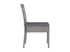 2-Piece Garden Dining Chairs, Wicker Resin, Grey XNAM58810