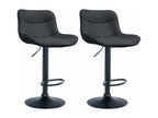 Set of 2 silver metal stools 49x51x85 cm 10 0004453 CXOE33513