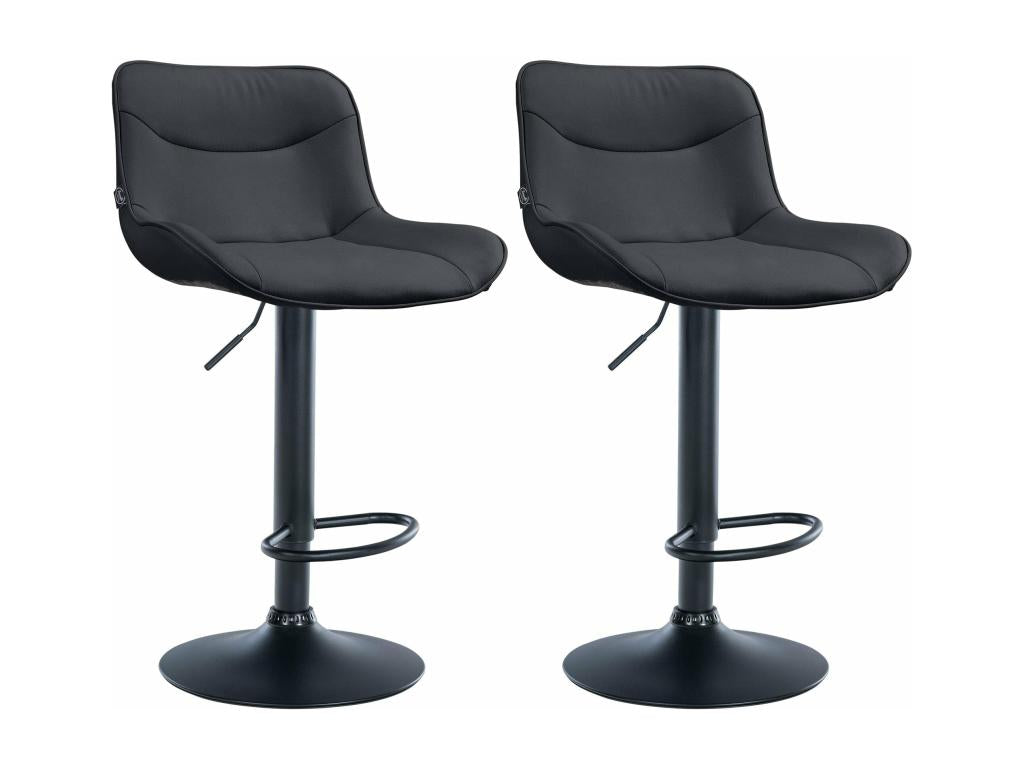 Set of 2 silver metal stools 49x51x85 cm 10 0004453 CXOE33513