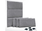 Domopure Pack of 6 Self-Adhesive Acoustic Wall Panels in Eco-Friendly Wool, Shock-Absorbing Protection, Grey, 50x40 cm x6 GBZT75312