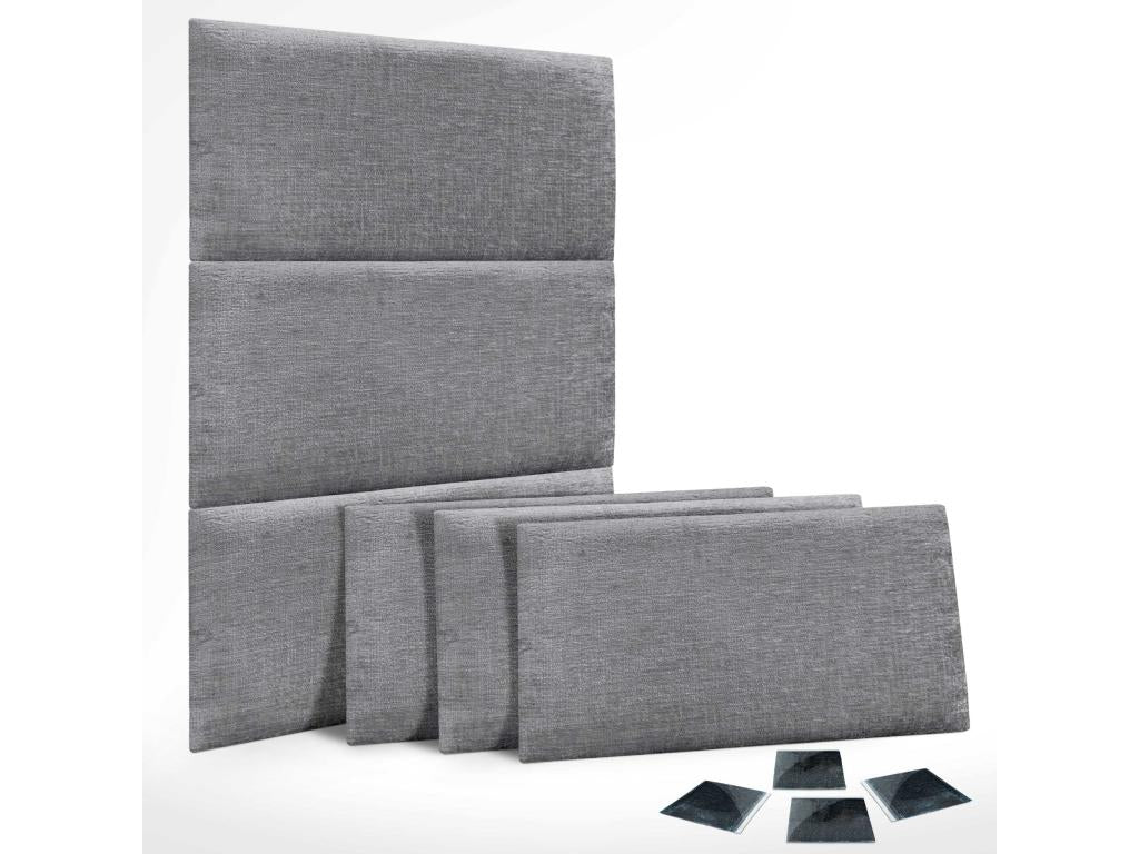 Domopure Pack of 6 Self-Adhesive Acoustic Wall Panels in Eco-Friendly Wool, Shock-Absorbing Protection, Grey, 50x40 cm x6 GBZT75312
