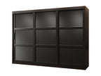 Decohaute Sliding Door Wardrobe 200/250/62 3 Doors Black AHSJ52438