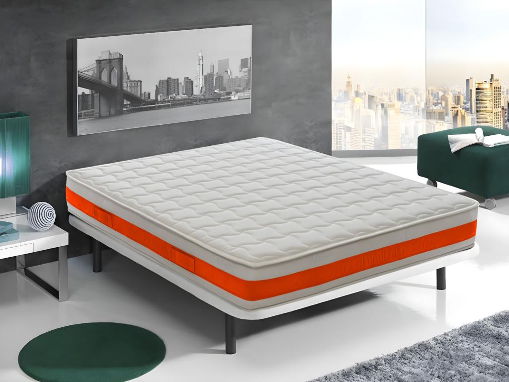 Memory foam mattress, 22 cm thick with 11 differentiated zones, Eolie model, 135x200 cm, OXDK87310