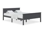 Grey bed frame, solid pine wood, 120x200 cm, UAJS14726