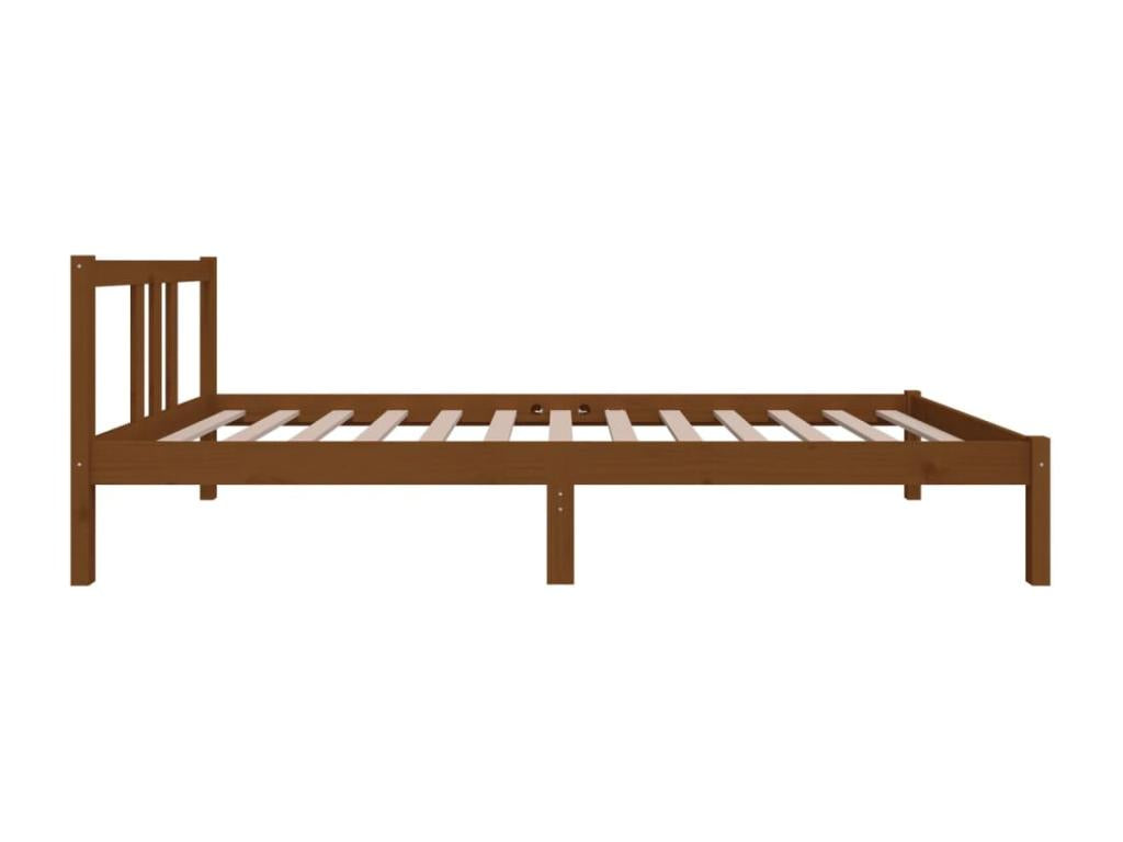 Honey Brown Solid Wood Bed Frame 90x200 cm HYJS70703