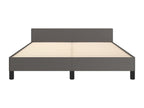 Bed frame with headboard, without mattress, grey, 140x190 cm QCDZ93264