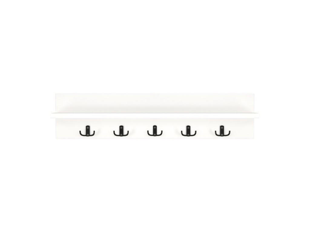 Hammarö Coat Rack with 10 Hooks, 80x13x18 cm, White, Decohaute PCCZ35265