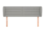 Headboard with wings, light grey, 147x23x78/88 cm, fabric TVWU43840