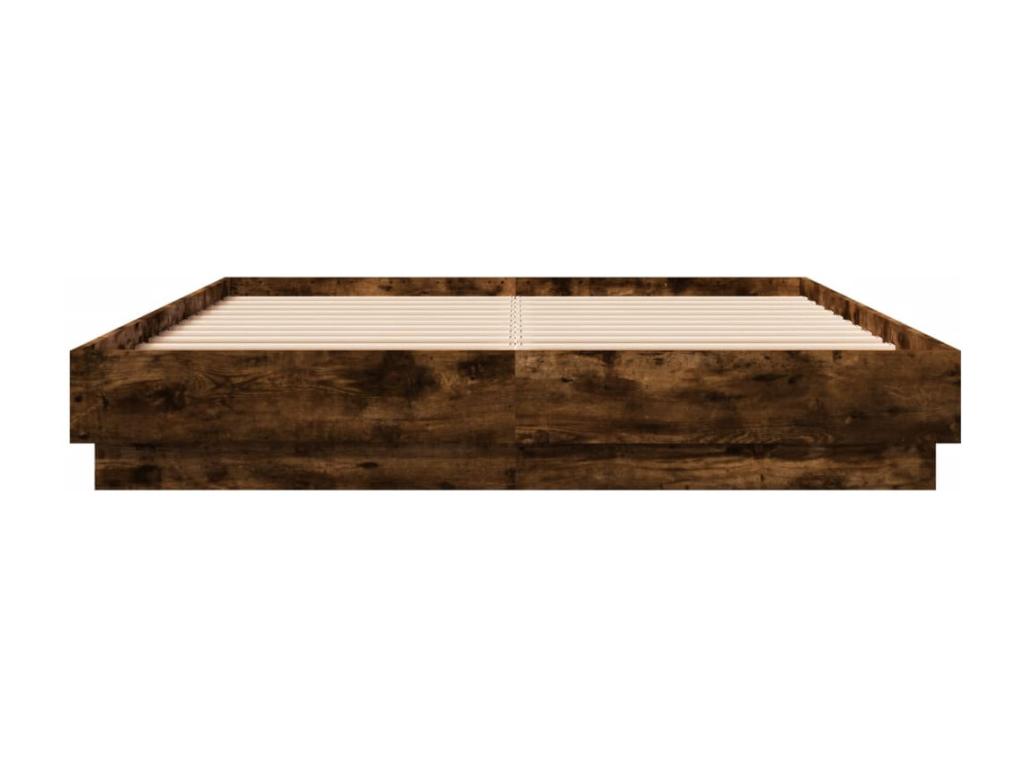 Smoked oak bed frame 120x200 engineered wood VEAM49138
