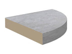 Corner wall shelf, concrete grey, 35x35x3.8 m, MDF, HCMO07884